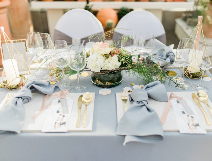 Styled Shooting Gold und Marmor