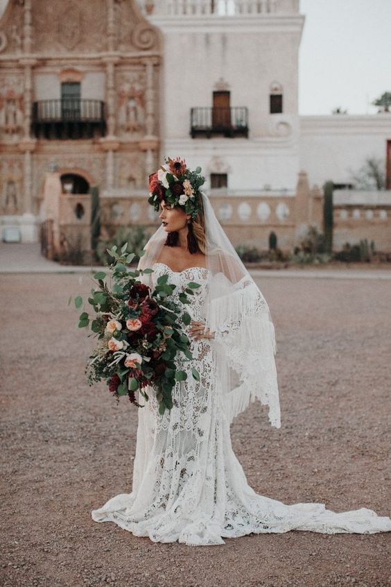 Braut beim heiraten in Mexico